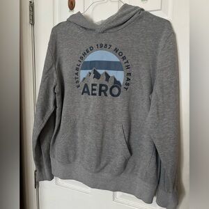 Aeropostale Gray North East 1987 Hoodie Size Large